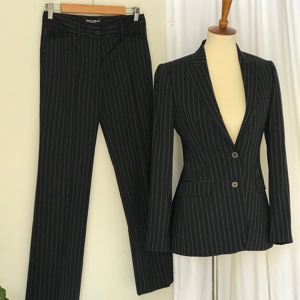 Dolce & Gabbana Pinstripe Pant Suit
